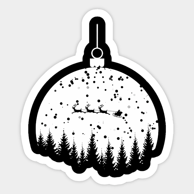 Christmas tree bauble - white Sticker by PharaohCloset